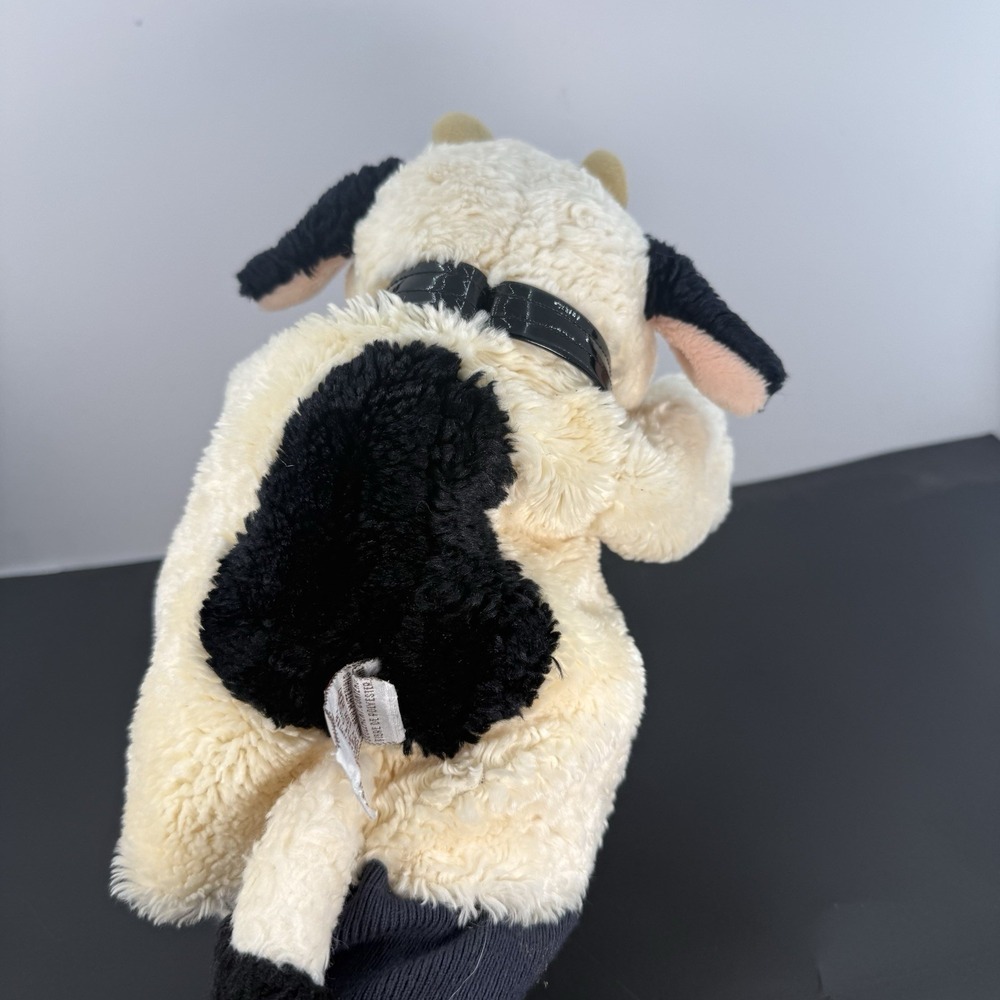 Rare Gund Milkshake 10" Plush Hand Puppet Cow Holstein Cream Curly Version UB - Picture 4 of 10